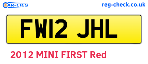 FW12JHL are the vehicle registration plates.