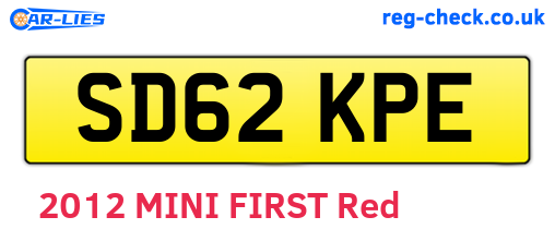 SD62KPE are the vehicle registration plates.