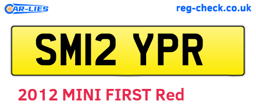 SM12YPR are the vehicle registration plates.