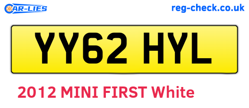 YY62HYL are the vehicle registration plates.