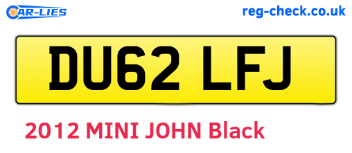 DU62LFJ are the vehicle registration plates.