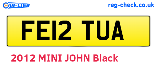 FE12TUA are the vehicle registration plates.
