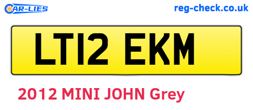 LT12EKM are the vehicle registration plates.
