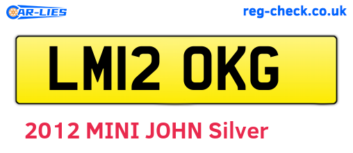 LM12OKG are the vehicle registration plates.