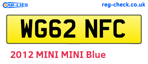 WG62NFC are the vehicle registration plates.