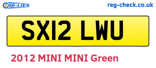 SX12LWU are the vehicle registration plates.