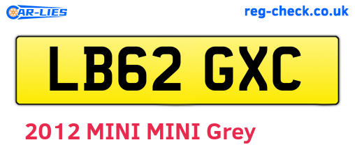 LB62GXC are the vehicle registration plates.