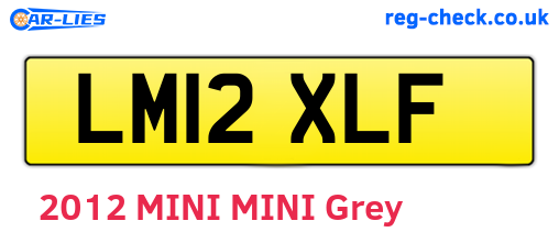LM12XLF are the vehicle registration plates.