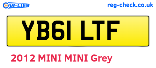 YB61LTF are the vehicle registration plates.