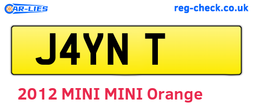J4YNT are the vehicle registration plates.