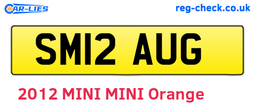 SM12AUG are the vehicle registration plates.