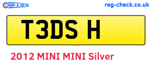 T3DSH are the vehicle registration plates.