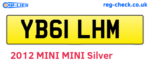 YB61LHM are the vehicle registration plates.