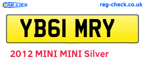 YB61MRY are the vehicle registration plates.