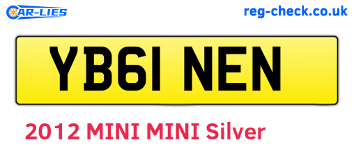 YB61NEN are the vehicle registration plates.