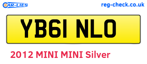 YB61NLO are the vehicle registration plates.