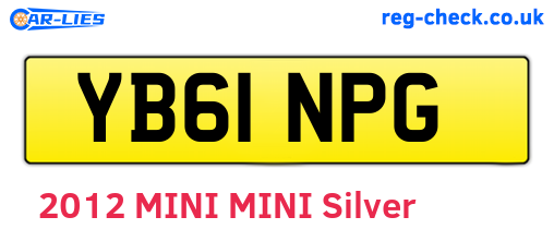 YB61NPG are the vehicle registration plates.