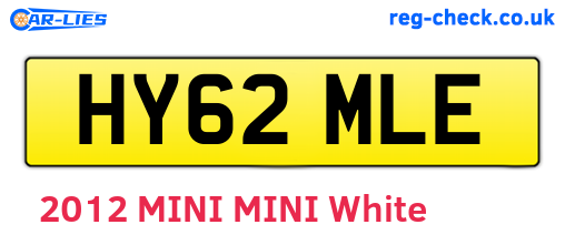 HY62MLE are the vehicle registration plates.