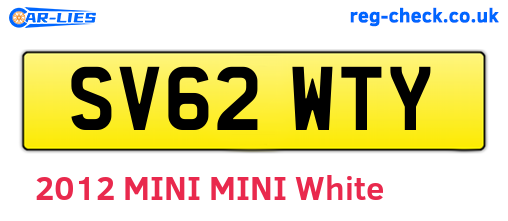 SV62WTY are the vehicle registration plates.