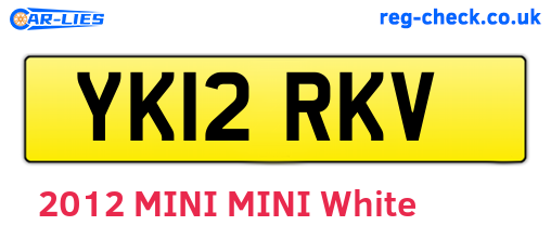 YK12RKV are the vehicle registration plates.