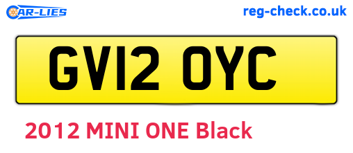 GV12OYC are the vehicle registration plates.