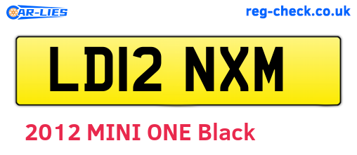 LD12NXM are the vehicle registration plates.