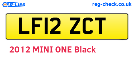 LF12ZCT are the vehicle registration plates.