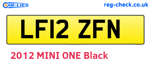 LF12ZFN are the vehicle registration plates.