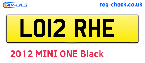 LO12RHE are the vehicle registration plates.