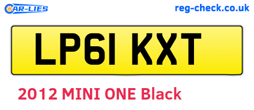 LP61KXT are the vehicle registration plates.