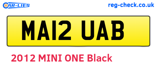 MA12UAB are the vehicle registration plates.
