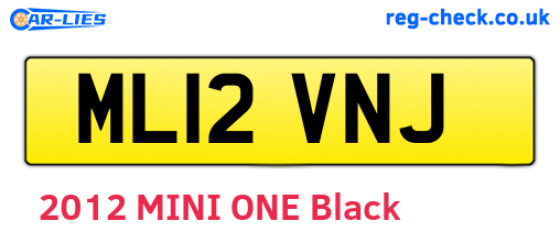 ML12VNJ are the vehicle registration plates.