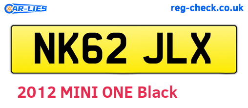 NK62JLX are the vehicle registration plates.