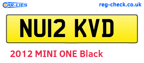 NU12KVD are the vehicle registration plates.