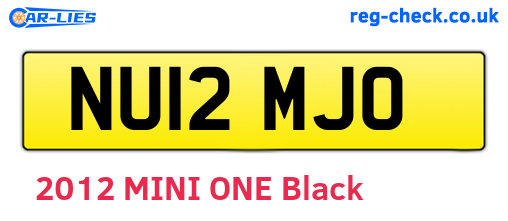 NU12MJO are the vehicle registration plates.