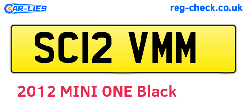 SC12VMM are the vehicle registration plates.