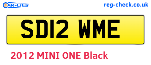 SD12WME are the vehicle registration plates.