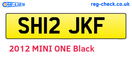 SH12JKF are the vehicle registration plates.