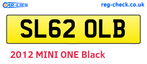 SL62OLB are the vehicle registration plates.