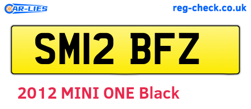 SM12BFZ are the vehicle registration plates.