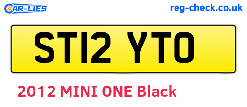 ST12YTO are the vehicle registration plates.
