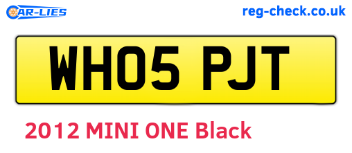 WH05PJT are the vehicle registration plates.