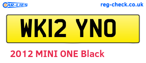 WK12YNO are the vehicle registration plates.