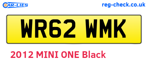 WR62WMK are the vehicle registration plates.
