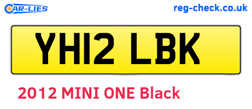 YH12LBK are the vehicle registration plates.