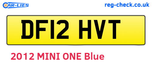 DF12HVT are the vehicle registration plates.