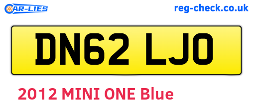 DN62LJO are the vehicle registration plates.
