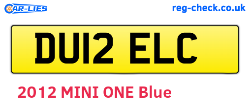 DU12ELC are the vehicle registration plates.