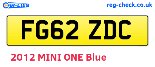 FG62ZDC are the vehicle registration plates.