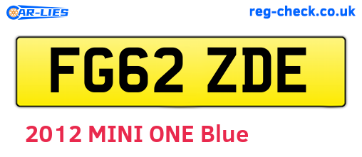 FG62ZDE are the vehicle registration plates.